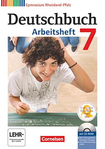 Deutschbuch Gymnasium - Rheinland-Pfalz - 7. Schuljahr: Arbeitsheft mit Lösungen und Übungs-CD-ROM von Cornelsen Verlag GmbH